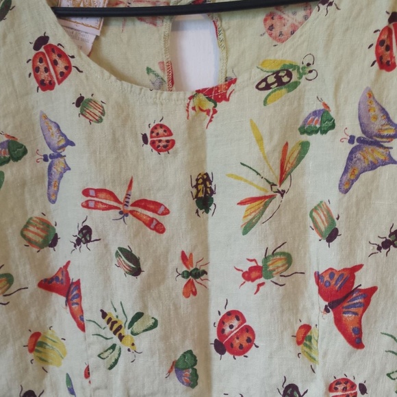 Linen Keyhole Dress By tom Tom size Large - Picture 3 of 3